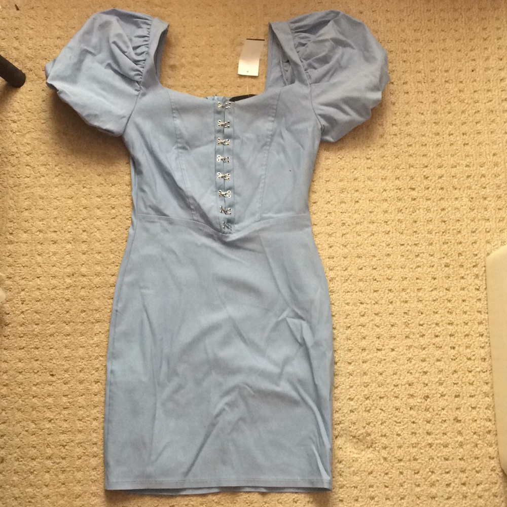 💖Puff sleeve corset dress